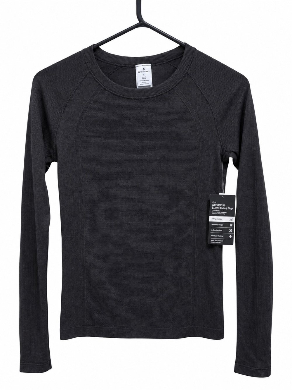 Women’s Black Long-Sleeve Workout Too